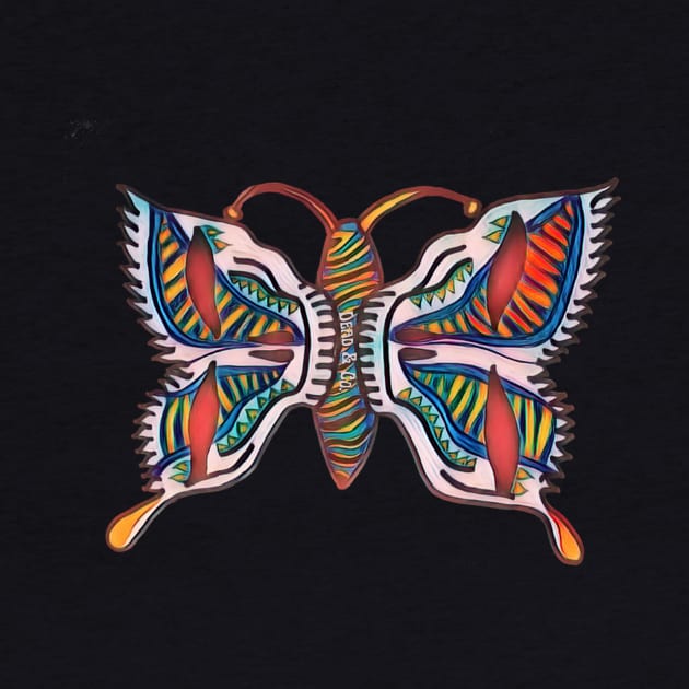 Dead & Co Steal Your Face Butterfly Hand drawn ArtfulNW by Artful Dead